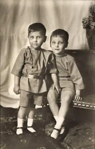 Ak Erbgroßherzog Georg Donatus von Hessen Darmstadt mit Bruder Ludwig