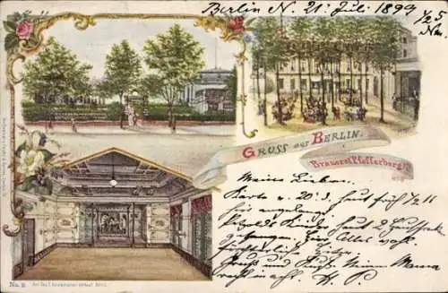 Ganzsachen Ak PP 9 F 7 06, Berlin Prenzlauer Berg, Brauerei Pfefferberg, Schönhauser Allee
