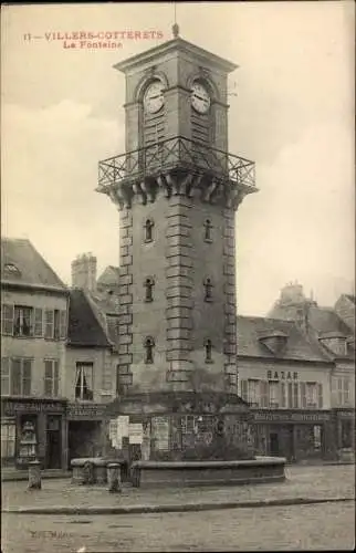 Ak Villers-Cotterêts Aisne, La Fontaine