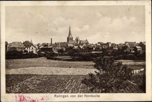 Ak Ratingen Nordrhein Westfalen, Blick von Norden auf die Stadt