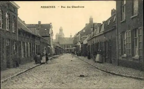 Ak Messines Mesen Westflandern, Rue des Chaudrons