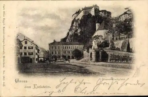 Ak Kufstein in Tirol, Oberer Stadtplatz