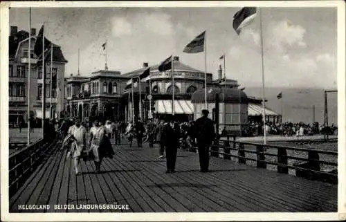 Ak Helgoland, Landungsbrücke