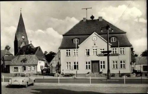 Ak Neubukow Mecklenburg, Rathaus, Kirche