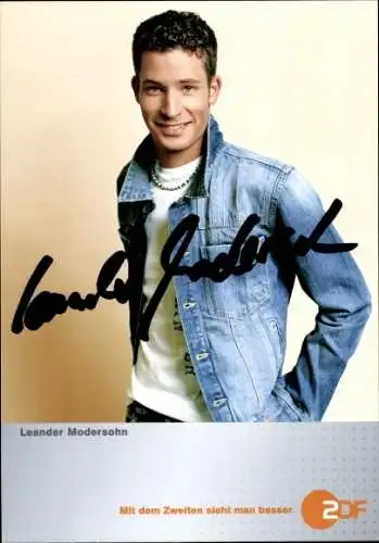 Ak Schauspieler Leander Modersohn, Portrait, ZDF, Autogramm