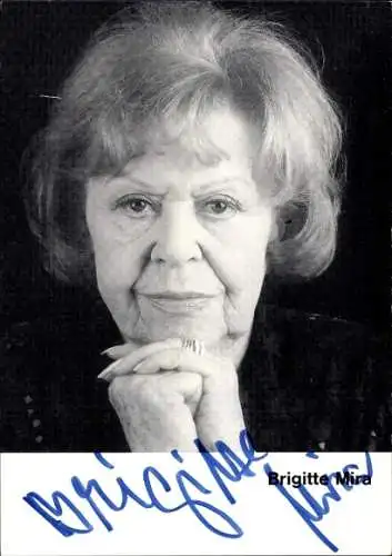 Ak Schauspielerin und Sängerin Brigitte Mira, Portrait, Autogramm