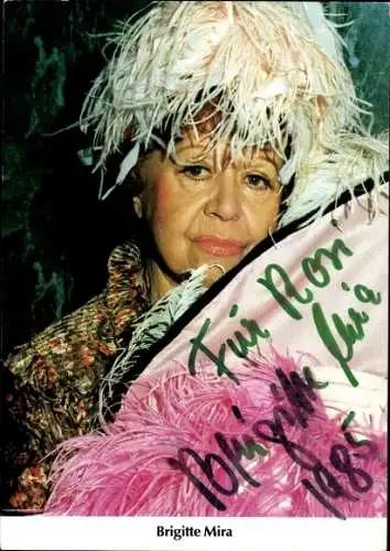 Ak Schauspielerin und Sängerin Brigitte Mira, Portrait, Autogramm