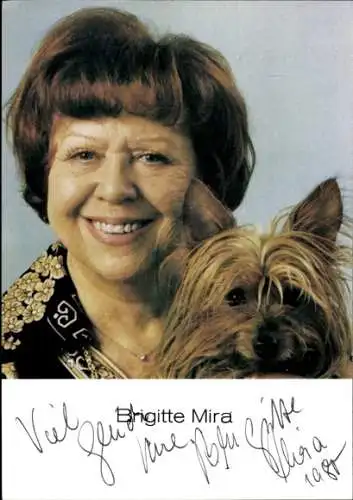 Ak Schauspielerin und Sängerin Brigitte Mira, Portrait, Autogramm