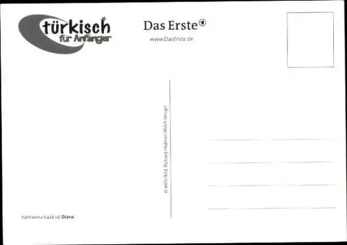 Ak Schauspielerin Katharina Kaali, Portrait, türkisch für Anfänger, Autogramm