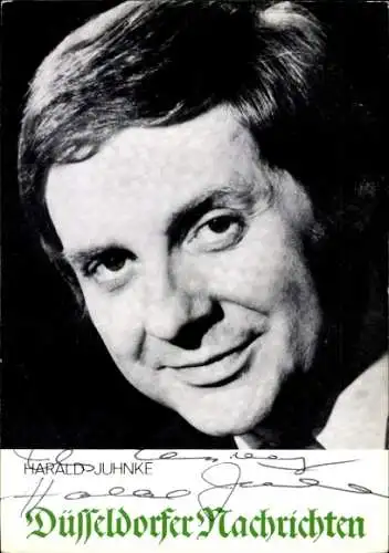 Ak Schauspieler und Sänger Harald Juhnke, Portrait, Autogramm