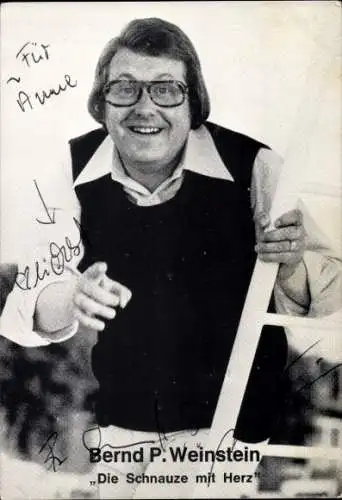 Ak Schauspieler Bernd P. Weinstein, Portrait, Autogramm