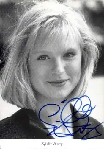 Ak Schauspielerin Sybille Waury, Portrait, Autogramm