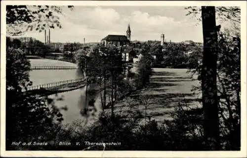 Bahnpoststempel Berlin Hof an der Saale, Zug 17, auf Ansichtskarte