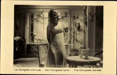 Ak Schauspielerin Lilian Harvey, Film der Kongress tanzt
