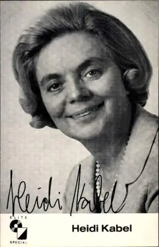 Ak Schauspielerin Heidi Kabel, Portrait, Autogramm