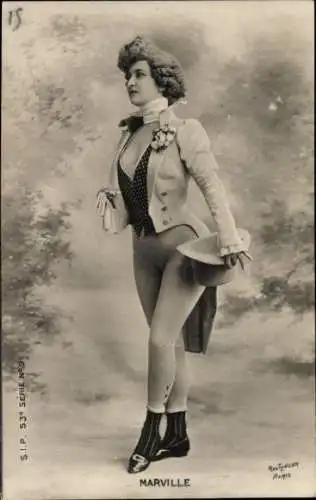 Ak Schauspielerin Marville, Portrait, Reutlinger