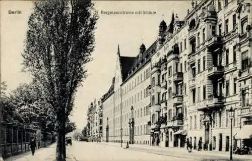 Ak Berlin Kreuzberg, Bergmannstraße, Schule