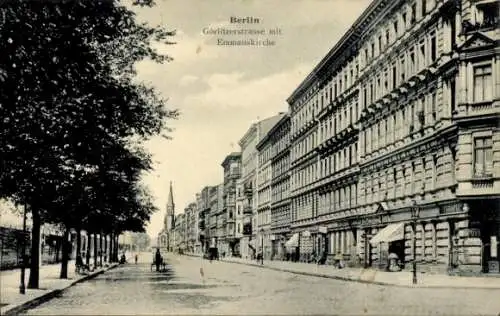 Ak Berlin Kreuzberg, Görlitzer Straße, Emmauskirche