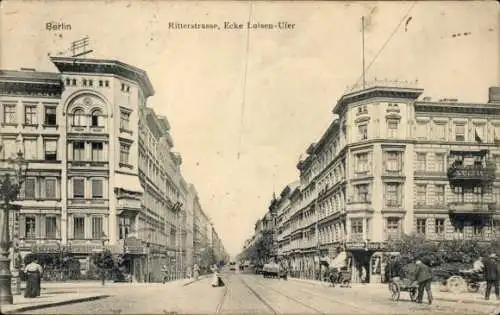 Ak Berlin Kreuzberg, Ritterstraße Ecke Luisen-Ufer