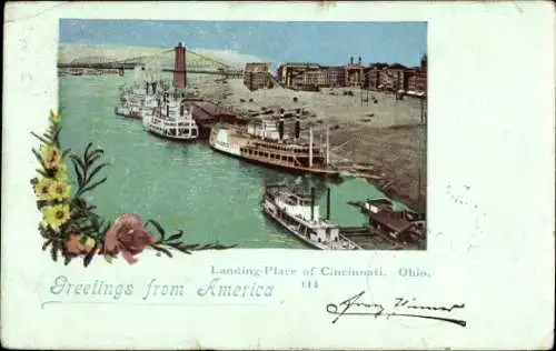 Ak Cincinnati Ohio USA, Landeplatz