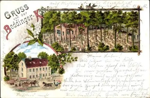 Litho Beddingen Salzgitter in Niedersachsen, Beddinger Kölhe, Gastwirtschaft