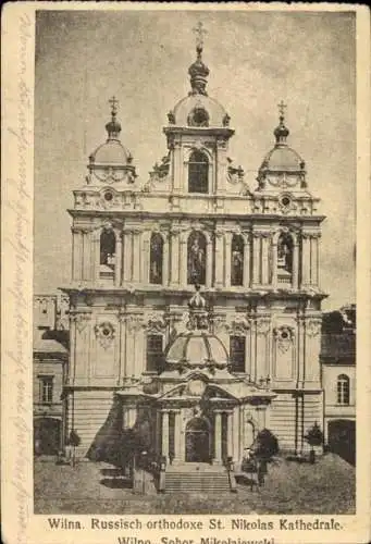 Ak Vilnius Wilna Litauen, Russisch-orthodoxe St. Nikolaus Kathedrale