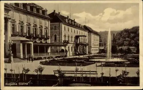 Ak Rogaška Slatina Rohitsch Sauerbrunn Slowenien, Kurhaus, Parkpartie