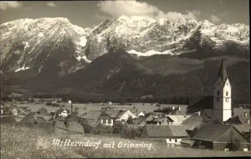 Foto Ak Bad Mitterndorf Steiermark, Totalansicht mit Grimming