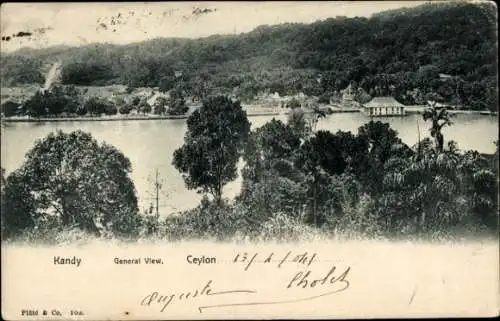 Ak Kandy Sri Lanka Ceylon, Gesamtansicht
