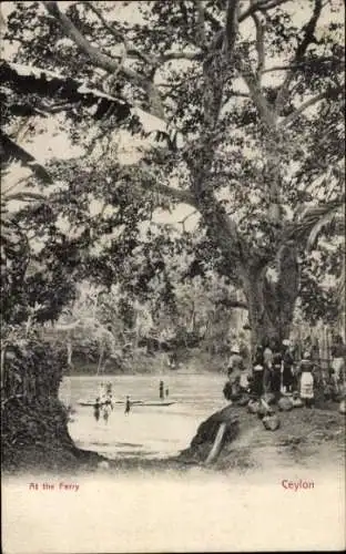Ak Ceylon Sri Lanka, An der Fähre
