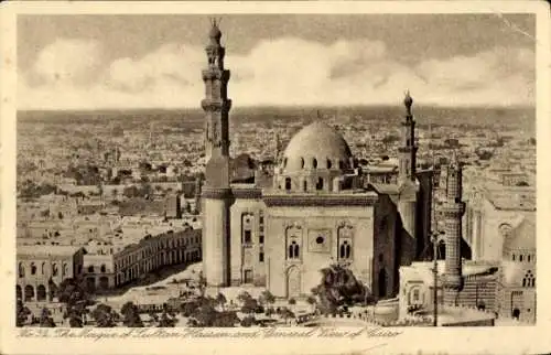 Ak Kairo Kairo Ägypten, Moschee von Sultan Hassan, Panorama