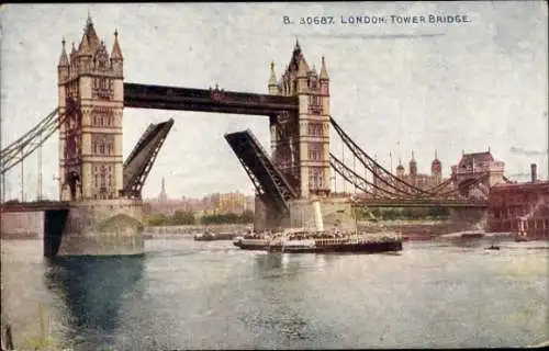 Ak London City England, Tower Bridge