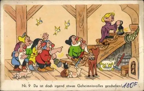 Ak Walt Disney, Schneewittchen und die sieben Zwerge, Geheimnis