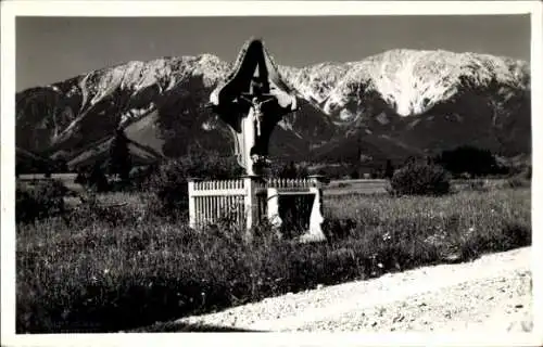 Ak Puchberg am Schneeberg Niederösterreich, Wegkreuz