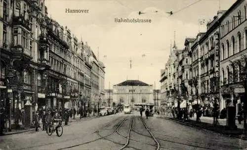 Ak Hannover in Niedersachsen, Bahnhofstraße
