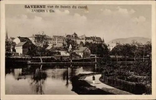 Ak Saverne Zabern Elsass Bas Rhin, Teilansicht, Kanal