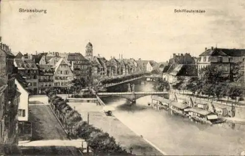 Ak Straßburg Elsass Bas Rhin, Schiffleutstaden