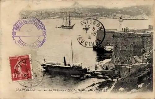 Ak Marseille Bouches du Rhône, Ile du Château