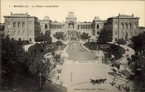 Ak Marseille Bouches du Rhône, Palais Longchamp