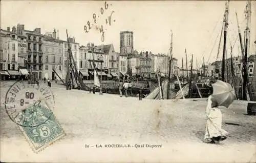 Ak La Rochelle Charente Maritime, Quai Duperré