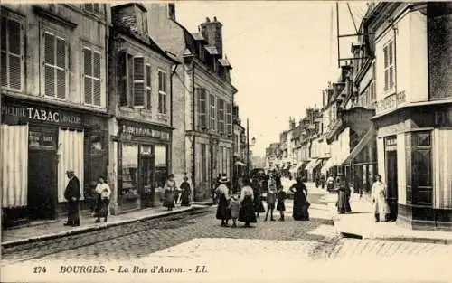 Ak Bourges-Cher, La Rue d’Auron