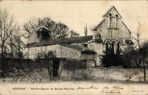 Ak Cognac Charente, Kirche Saint-Martin