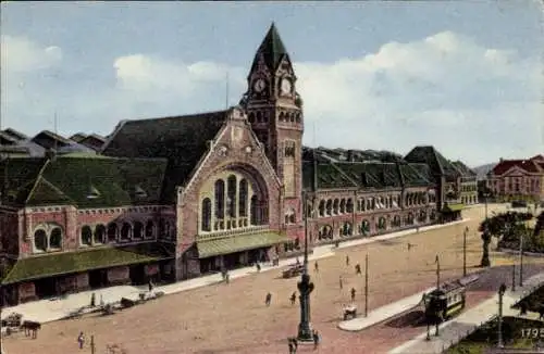 Ak Metz Moselle, Bahnhof