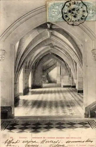 Ak Cognac Charente, Blick in den Kreuzgang