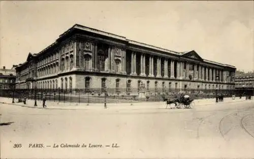 Ak Paris I Louvre, Die Kolonnade des Louvre