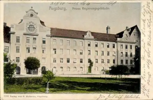 Ak Augsburg in Schwaben, neues Regierungsgebäude
