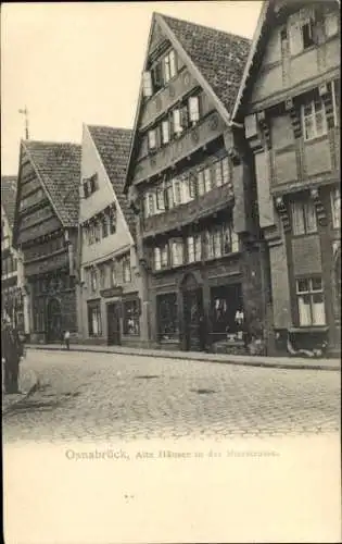 Ak Osnabrück in Niedersachsen, Alte Häuser in der Bierstraße