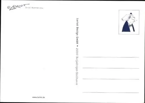 Künstler Ak Loriot, Noble Männer beim Singen, Dankeschön