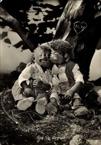 Ak Mecki der Igel, Sag Du zu mir, Liebeschnitzerei