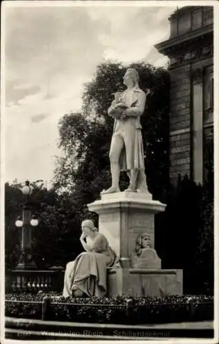 Ak Wiesbaden in Hessen, Schillerdenkmal